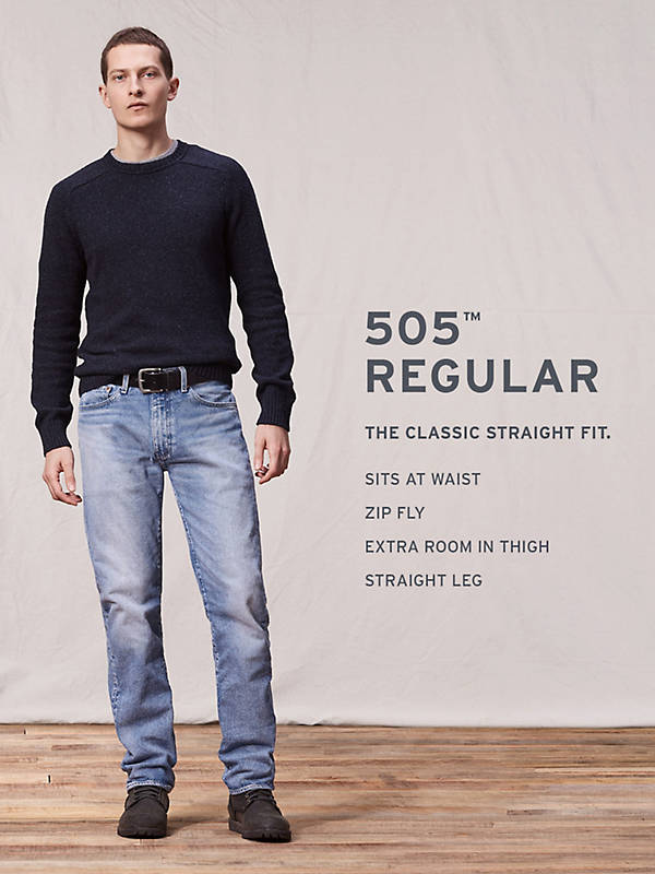 Levi's 505™ Regular Fit Stretch Men's Jeans – TallFitFinder